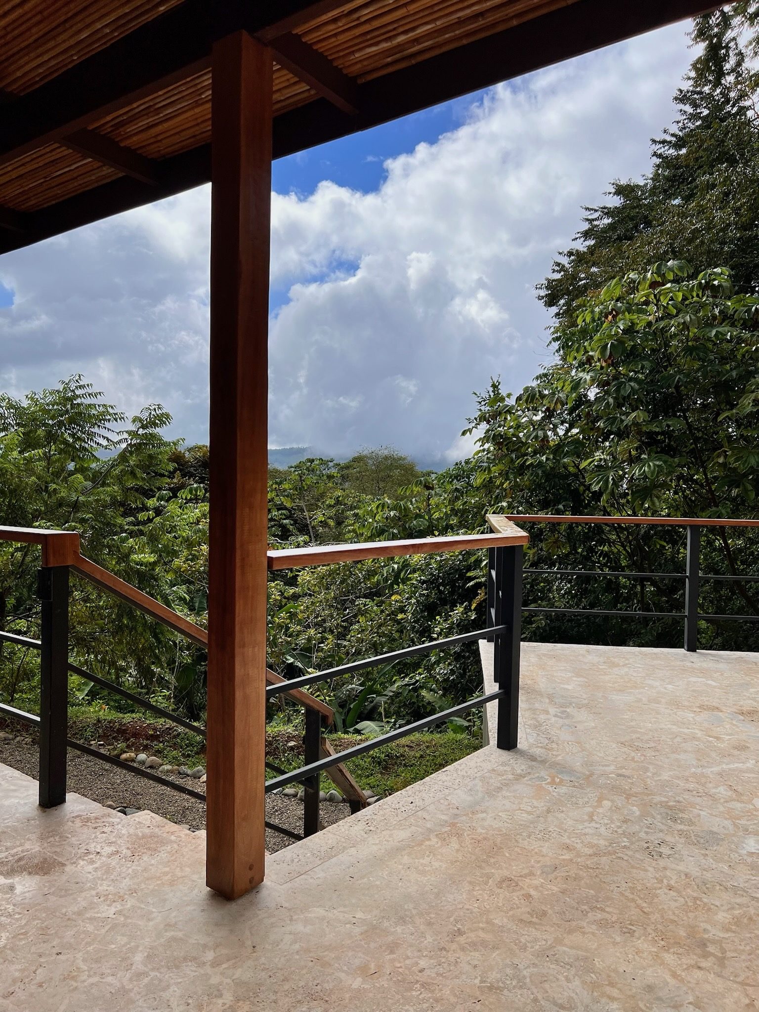 Covered deck over the rainforest