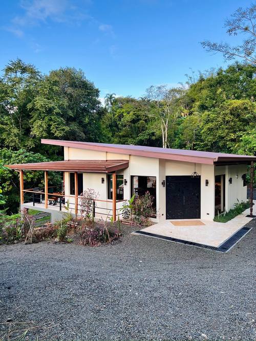 Home exterior in afternoon light